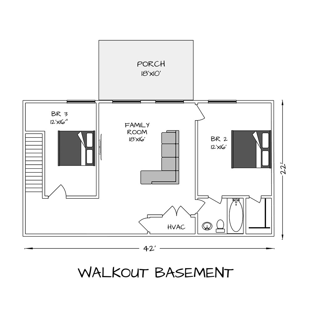 Horizon Walkout BasementHorizon Main Floor 924 sq. ft.Horizon Walkout Basement 924 sq. ft.Total 1848 sq. ft.